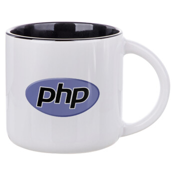 PHP, Κούπα κεραμική 400ml Λευκή/Μαύρη