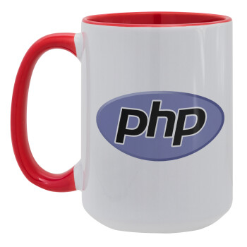 PHP, Κούπα Mega 15oz, κεραμική Κόκκινη, 450ml