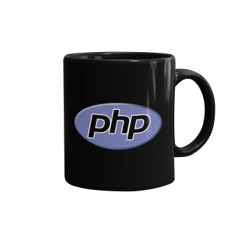 PHP, Κούπα Μαύρη, κεραμική, 330ml