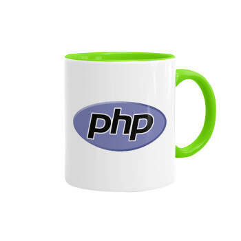 PHP, Mug colored light green, ceramic, 330ml