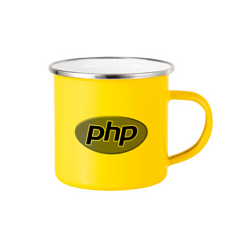 PHP, Κούπα Μεταλλική εμαγιέ Κίτρινη 360ml
