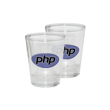 PHP, Σφηνοπότηρα γυάλινα 45ml διάφανα (2 τεμάχια)