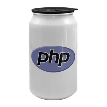 PHP, Κούπα ταξιδιού μεταλλική με καπάκι (tin-can) 500ml