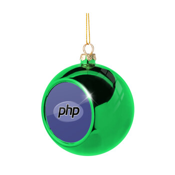 PHP, Green Christmas tree ornament ball 8cm