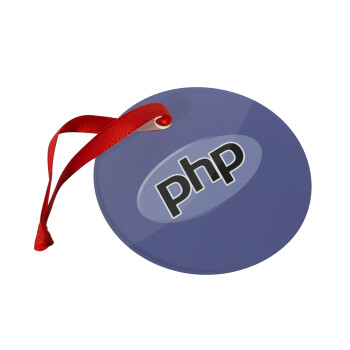 PHP, Χριστουγεννιάτικο στολίδι γυάλινο 9cm