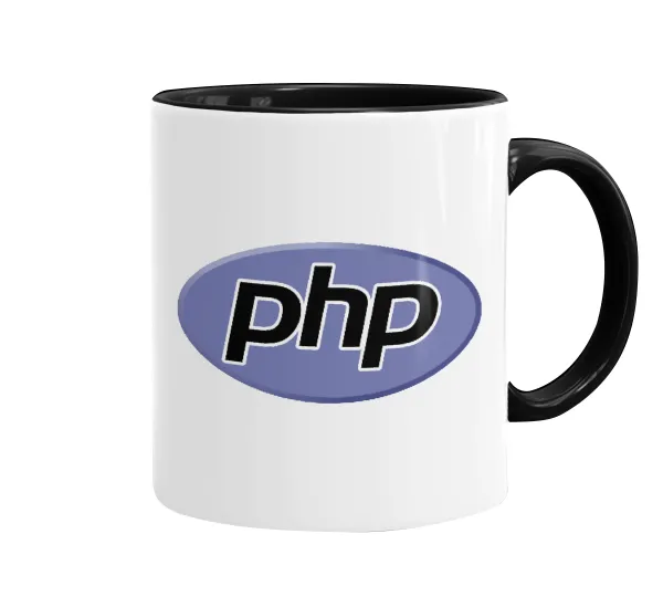 PHP — Mug colored black, ceramic, 330ml