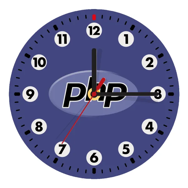 PHP — Wooden wall clock (20cm)