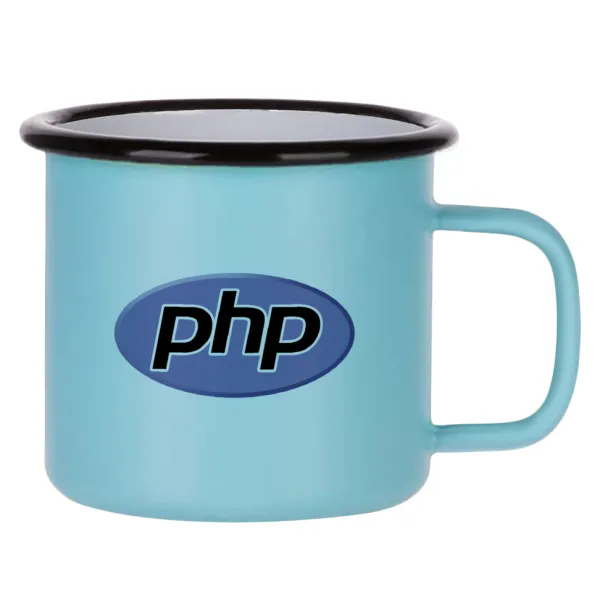 PHP — Κούπα Μεταλλική εμαγιέ ΜΑΤ σιέλ 360ml