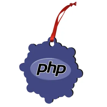 PHP, Christmas ornament snowflake wooden 7.5cm