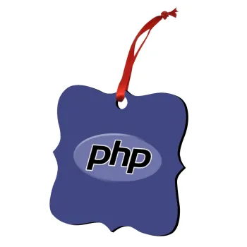 PHP, Christmas ornament polygon wooden 7.5cm