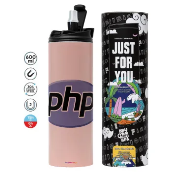 PHP, Tumbler stainless steel PINK 600ml