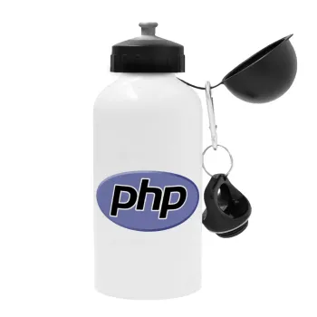 PHP, Metal water bottle, White, aluminum 500ml