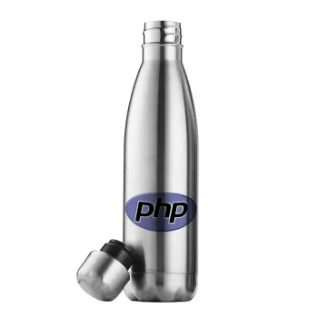 PHP, Inox (Stainless steel) double-walled metal mug, 500ml