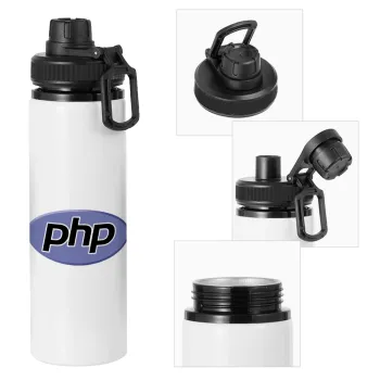PHP, Metal water bottle with safety cap, aluminum 850ml