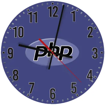 PHP, Ρολόι τοίχου ξύλινο (30cm)