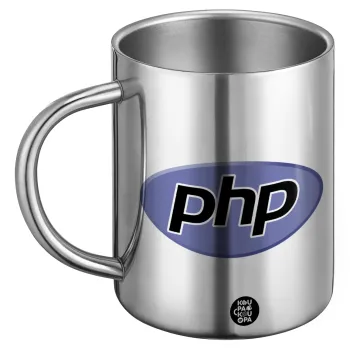 PHP, Ανοξείδωτη Μεταλλική Κούπα 450ml - Διπλού Τοιχώματος