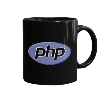 PHP, Mug black, ceramic, 330ml