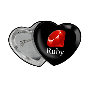 Ruby, Κονκάρδα παραμάνα καρδιά (57x52mm)