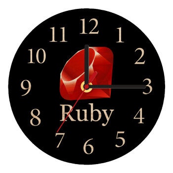 Ruby, Ρολόι τοίχου ξύλινο plywood (20cm)