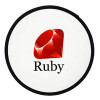 Ruby, Βεντάλια υφασμάτινη αναδιπλούμενη με θήκη (20cm)