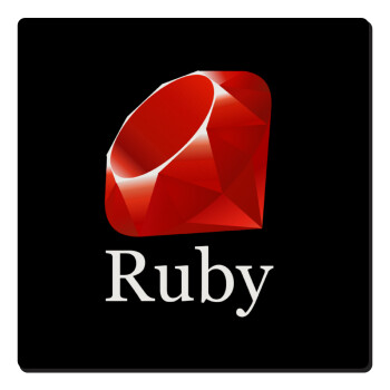 Ruby, Τετράγωνο μαγνητάκι ξύλινο 6x6cm