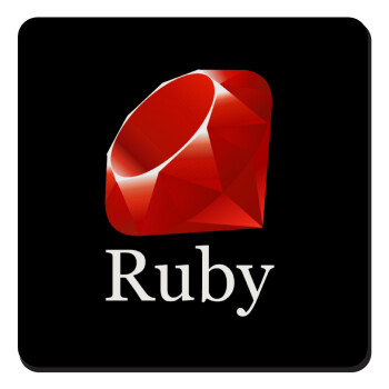 Ruby, Τετράγωνο μαγνητάκι ξύλινο 9x9cm