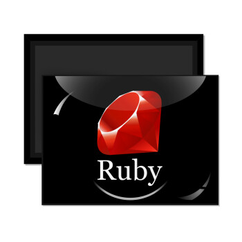 Ruby, Ορθογώνιο μαγνητάκι ψυγείου διάστασης 9x6cm