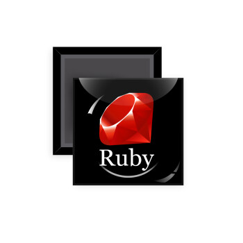 Ruby, Μαγνητάκι ψυγείου τετράγωνο διάστασης 5x5cm