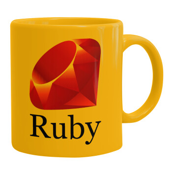 Ruby, Κούπα, κεραμική κίτρινη, 330ml (1 τεμάχιο)