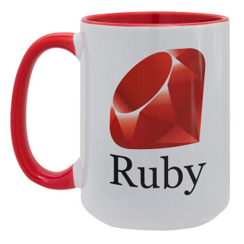 Ruby, Κούπα Mega 15oz, κεραμική Κόκκινη, 450ml