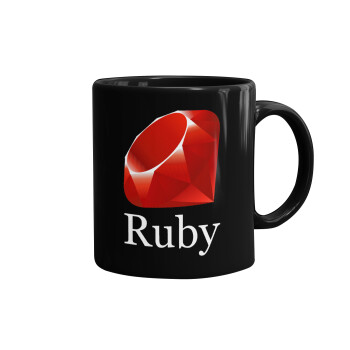 Ruby, Κούπα Μαύρη, κεραμική, 330ml
