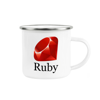 Ruby, Κούπα Μεταλλική εμαγιέ λευκη 360ml