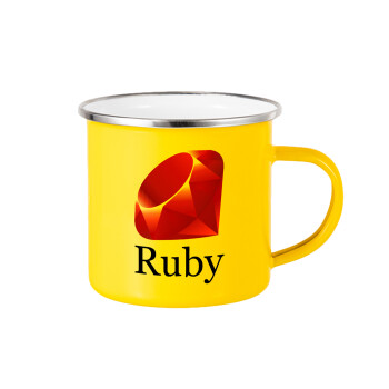 Ruby, Κούπα Μεταλλική εμαγιέ Κίτρινη 360ml