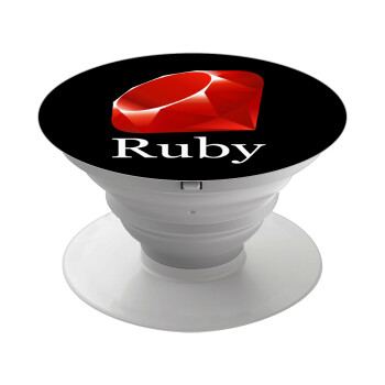 Ruby, Pop Socket Λευκό Βάση Στήριξης Κινητού στο Χέρι