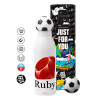 Soccer Metal mug thermos, double wall, 550ml