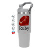 GREY color, 890ml (30oz) stainless Steel Tumbler with Handle