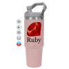 Pink color, 890ml (30oz) stainless Steel Tumbler with Handle