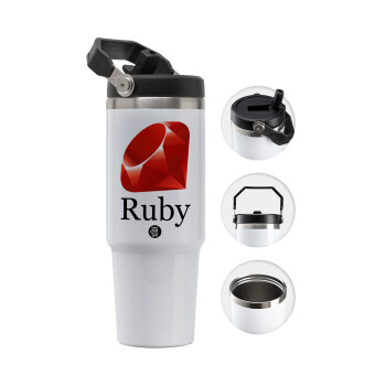 Ruby, Θερμός Ανοξείδωτο 30oz με χερούλι