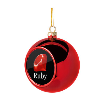 Ruby, Christmas tree ball Red 8cm