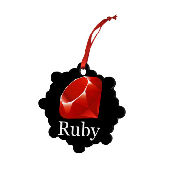 Ruby, Χριστουγεννιάτικο στολίδι snowflake ξύλινο 7.5cm