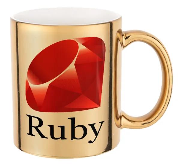 Ruby — Κούπα κεραμική, χρυσή καθρέπτης, 330ml