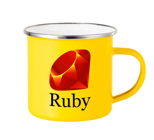 Ruby — Yellow Enamel Metallic Cup 360ml