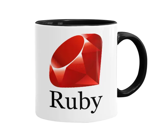 Ruby — Κούπα χρωματιστή μαύρη, κεραμική, 330ml
