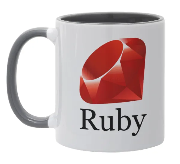 Ruby — Κούπα χρωματιστή γκρι, κεραμική, 330ml