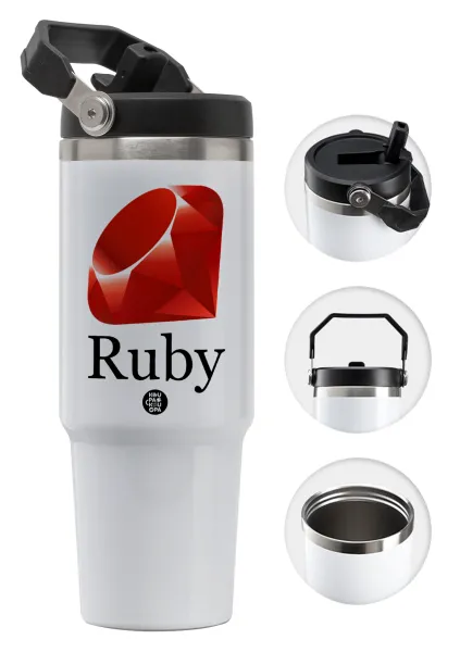 Ruby — 30oz stainless Steel Tumbler with Handle