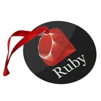 Ruby, Christmas ornament glass 9cm