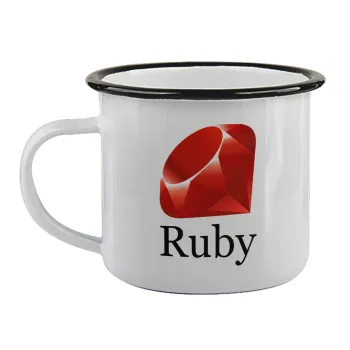 Ruby, Κούπα εμαγιέ με μαύρο χείλος 360ml