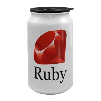 Ruby, Κούπα ταξιδιού μεταλλική με καπάκι (tin-can) 500ml