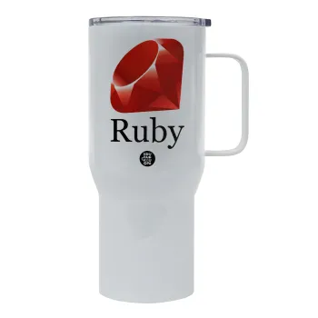 Ruby, Mega Stainless steel Tumbler with lid, double wall 750L