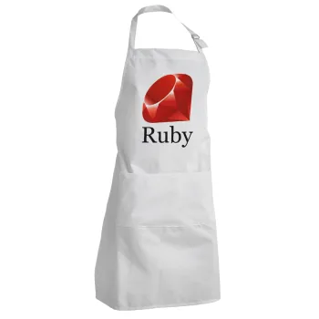 Ruby, Adult Chef Apron (with sliders and 2 pockets)